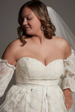 vera wang Lara　US6 White by Vera Wang Empire Waist Wedding Dress | David's Bridal