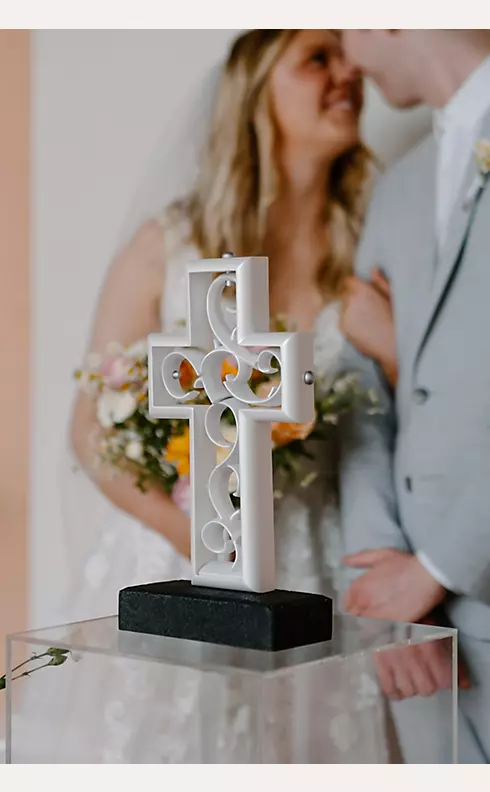 Timeless Pearlescent Unity Cross Sculpture Image 2