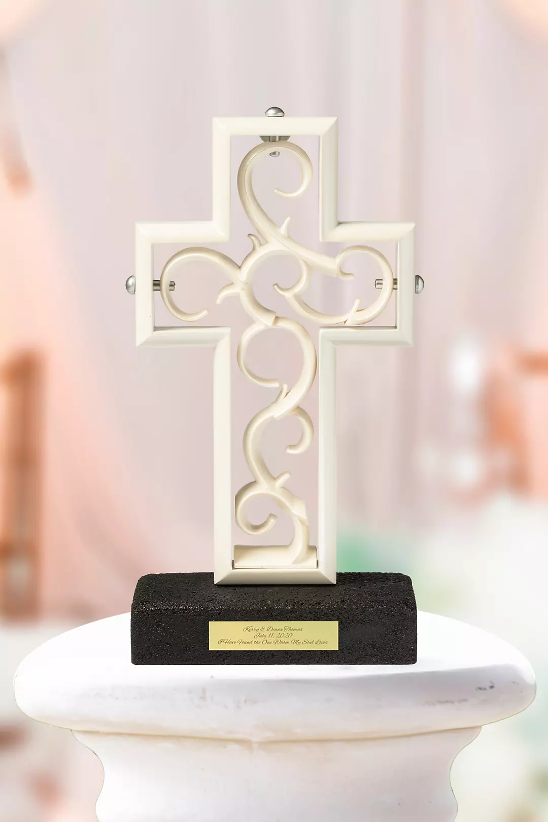 Timeless Pearlescent Unity Cross Sculpture Image