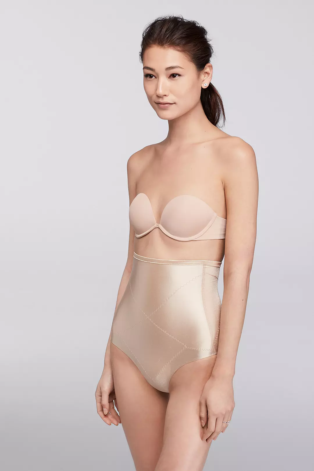 Satin Control High Waisted Brief Image