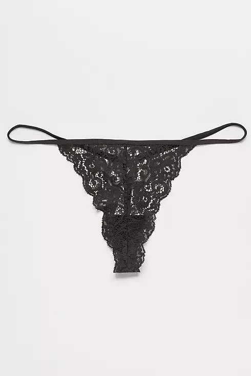 Lace G-String with Crystal Heart Image 2