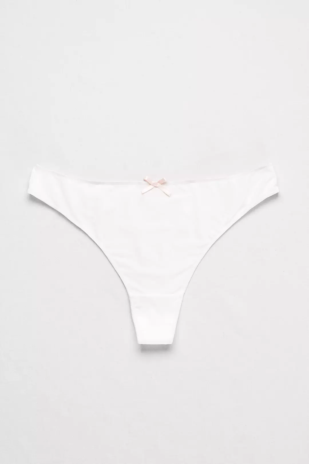 Fiorentina Satin and Lace Thong with Bow Image