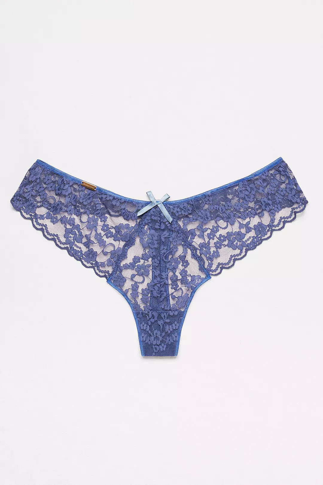 Fiorentina Lace Thong with Ribbon Detail Image