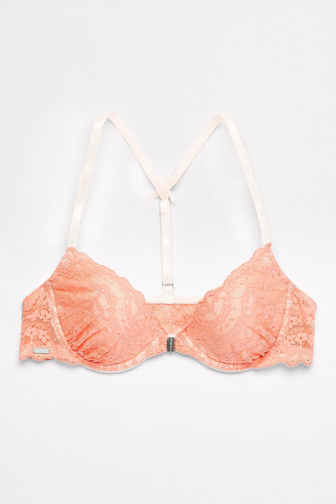 Fiorentina Pleated Lace Molded Cup Bra with T-Back Image 1
