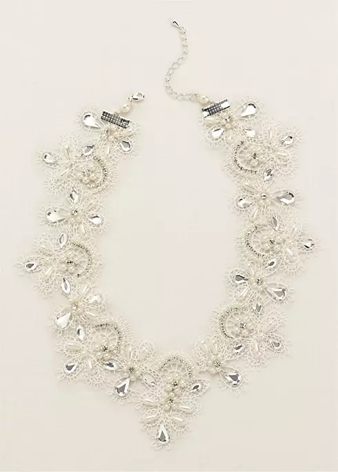Pearl and Crystal Lace Necklace Image 2