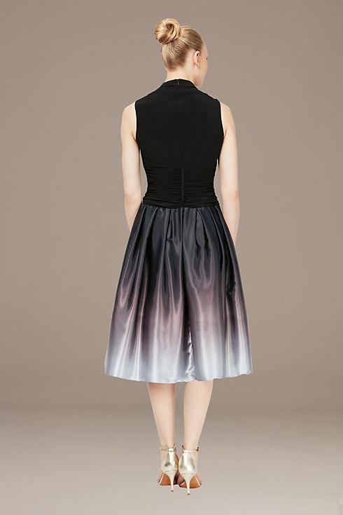 Satin Charmeuse Party Dress with Ruched Waist Image 2