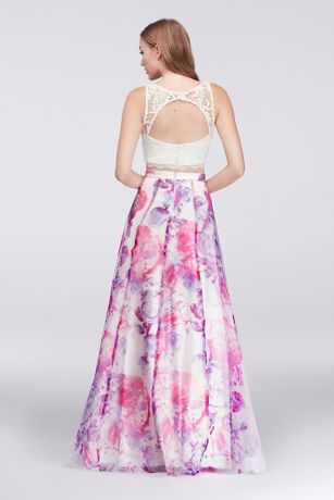 organza floral skirt and top
