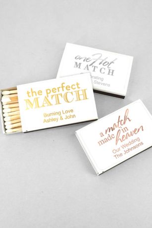 Personalized Metallic Foil Matches Set of 50
