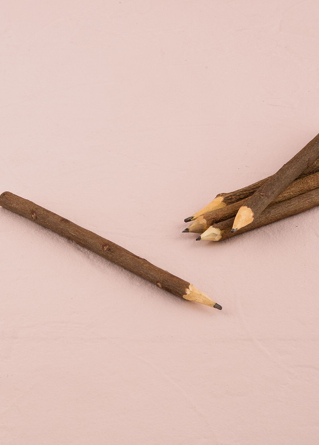 Rustic Wood Pencils Pack of 5 Image 1