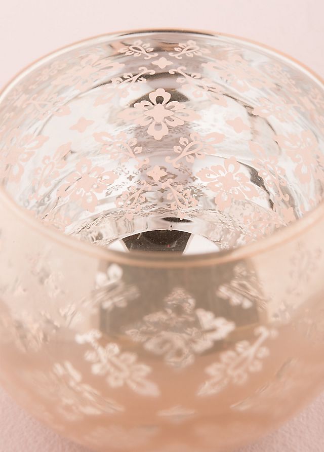 Glass Globe Lace Tealight Holder Set of 4 Image 4