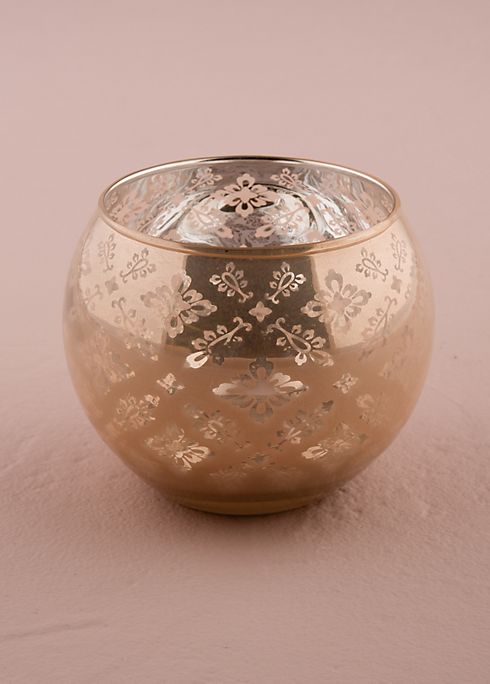 Glass Globe Lace Tealight Holder Set of 4 Image 5