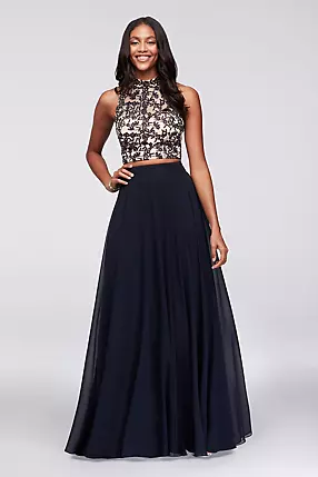 Black Chiffon Bottom Prom Dress Black Chiffon Bottom Prom Dress