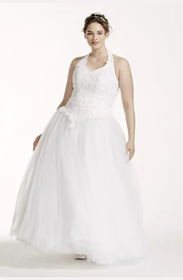 Tulle Wedding Dress with Beaded Halter Bodice  Image