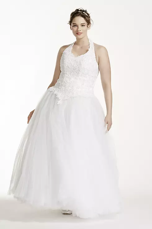 Tulle Wedding Dress with Beaded Halter Bodice  Image 1