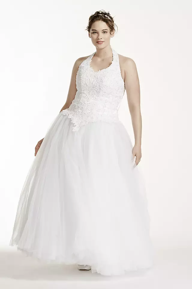 Tulle Wedding Dress with Beaded Halter Bodice  Image