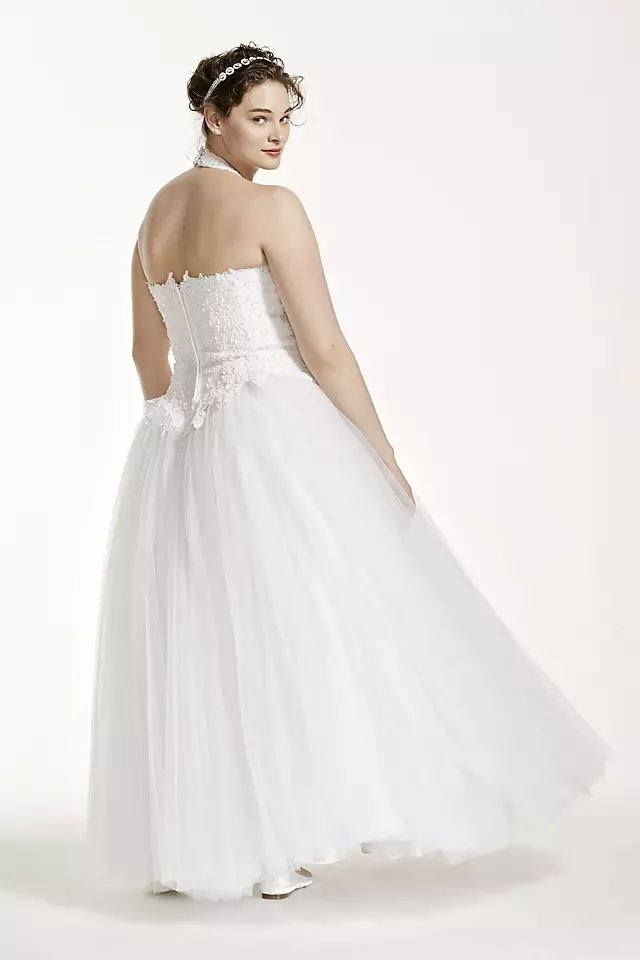 Tulle Wedding Dress with Beaded Halter Bodice  Image 2