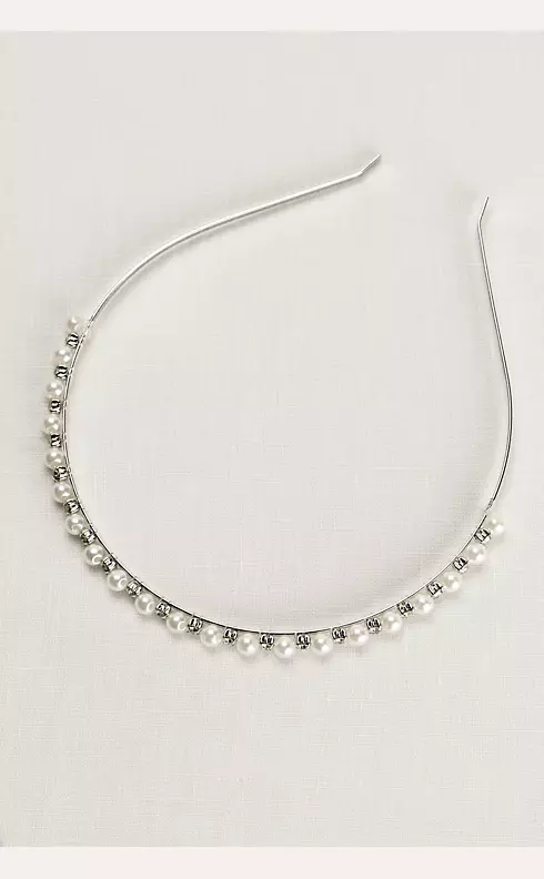 Thin Pearl and Crystal Headband Image 2