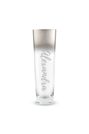 Personalized Metallic Ombre Stemless Flute