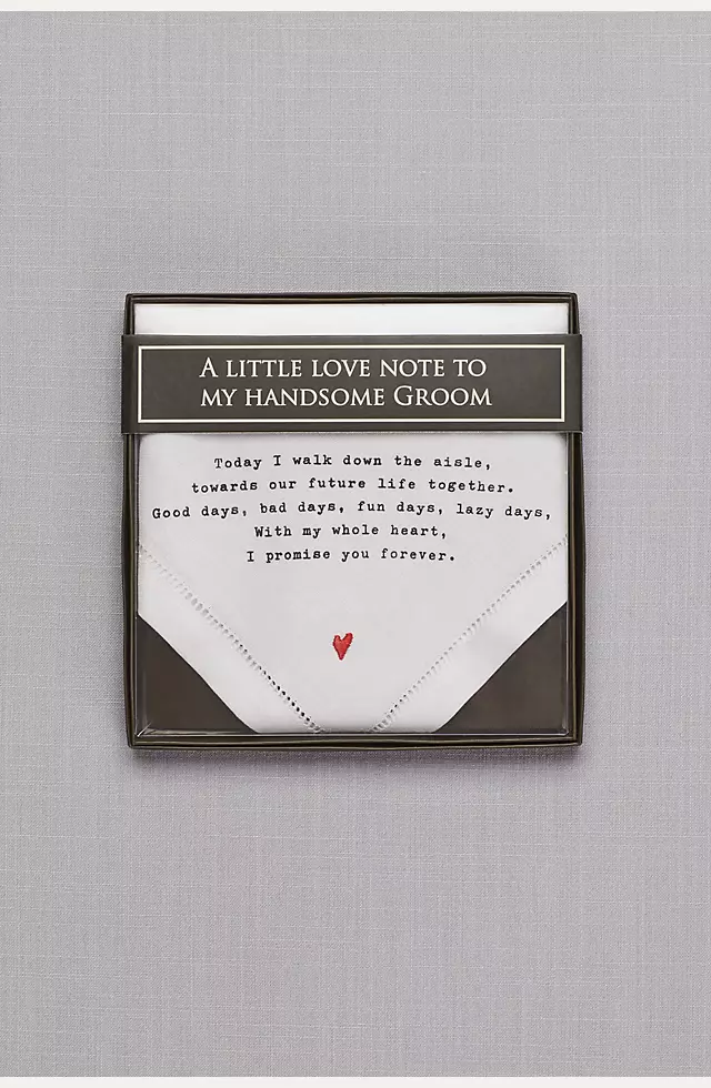 Groom Love Note Handkerchief Image