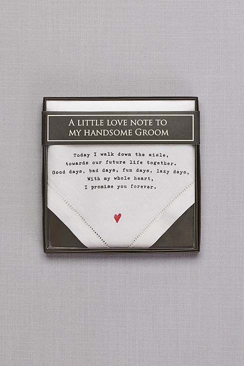 Groom Love Note Handkerchief Image 1