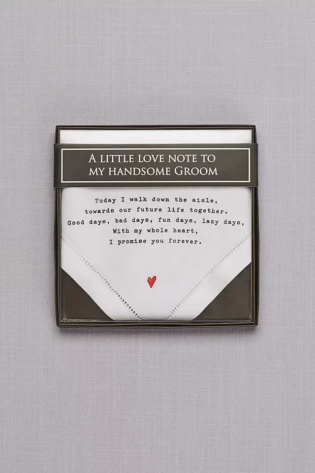 Groom Love Note Handkerchief Image