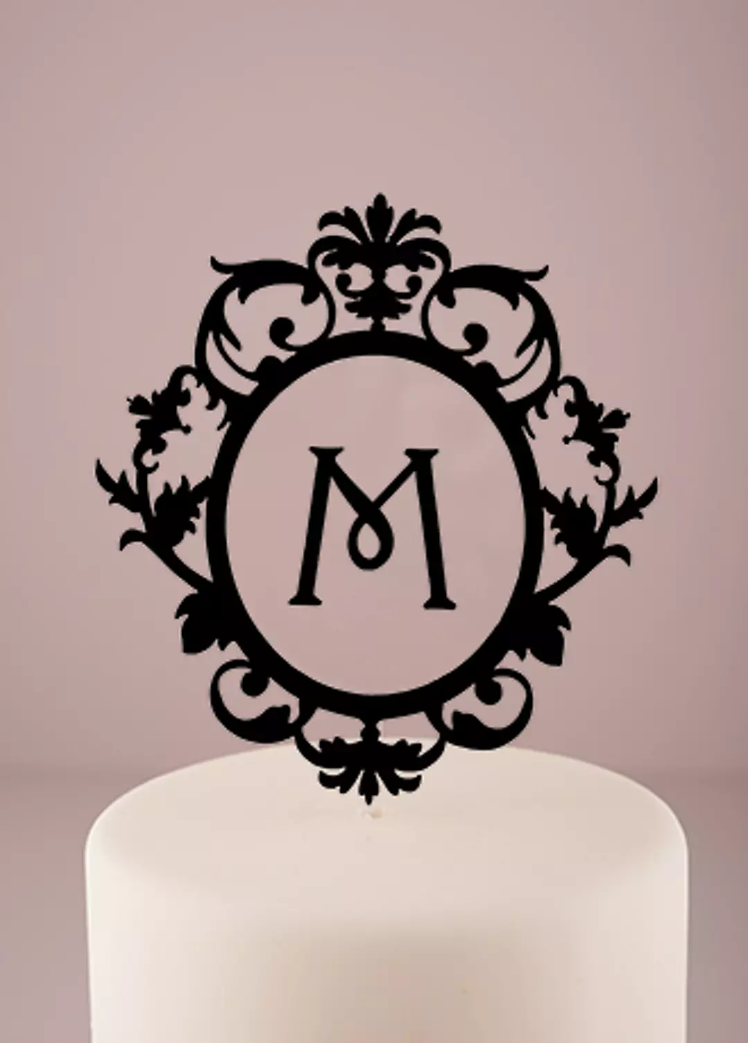 Personalized Floating Monogram Cake Topper  Image