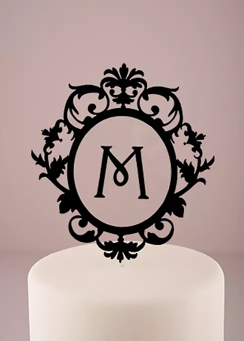 Personalized Floating Monogram Cake Topper  Image 1