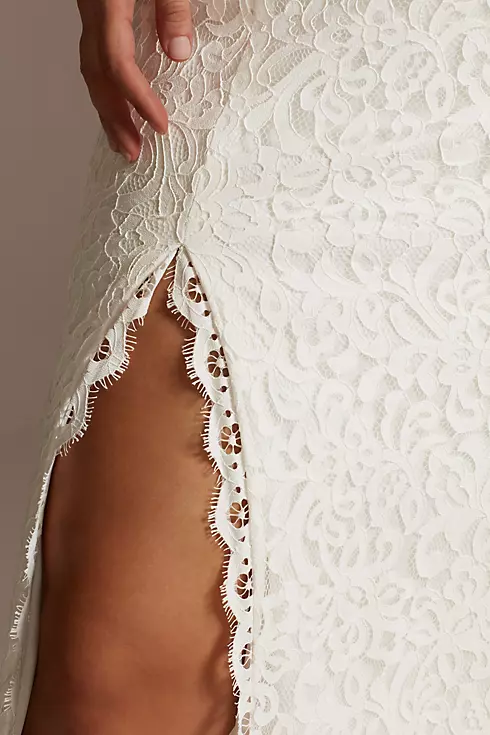 Lace Plus Size Wedding Separates Skirt with Slit Image 5