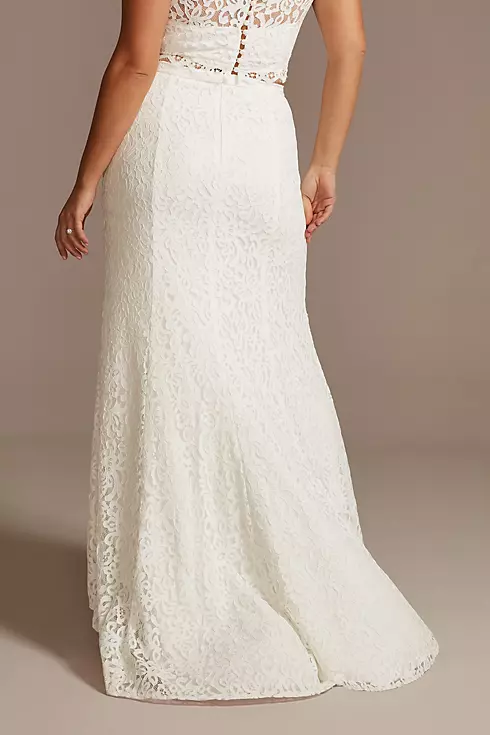 Lace Plus Size Wedding Separates Skirt with Slit Image 2