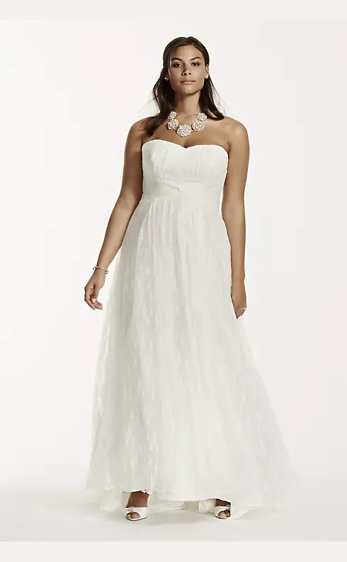 Strapless Empire Waist Lace Gown Image 1