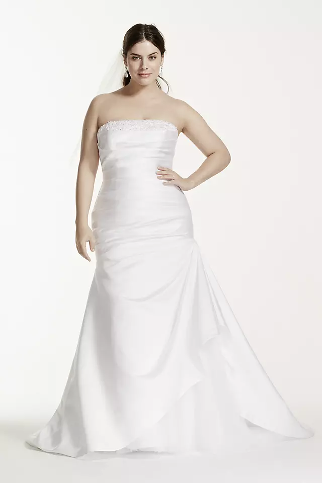 As-Is Satin Trumpet Plus Size Wedding Dress Image