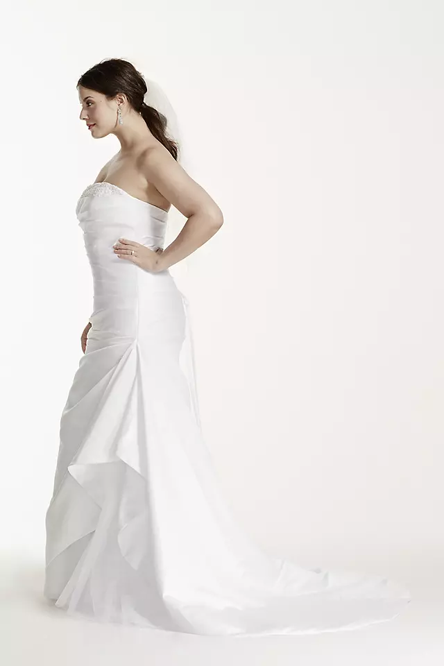 As-Is Satin Trumpet Plus Size Wedding Dress Image 3