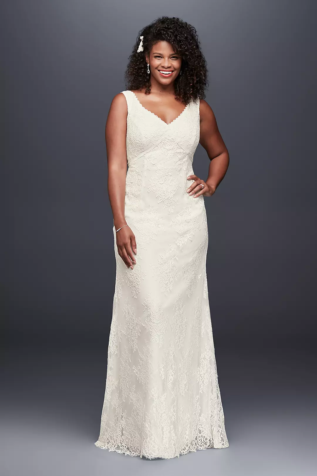 As-Is Plus Size Wedding Dress with Empire Waist Image