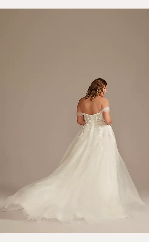 As Is Removable Straps Tulle Plus Wedding Dress Image 4