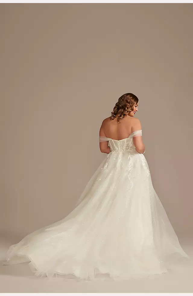 As Is Removable Straps Tulle Plus Wedding Dress Image 4