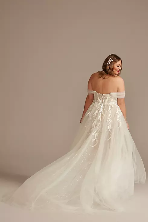 Removable Straps Tulle Wedding Dress with Slits Image 4