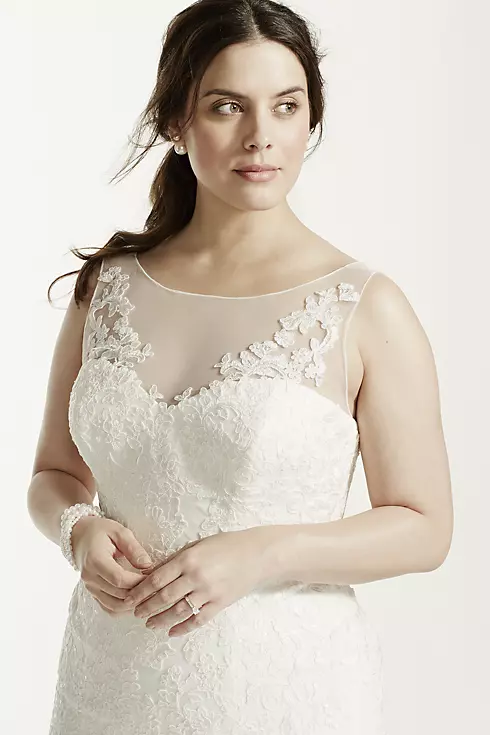 As-Is Plus Size Wedding Dress with Deep V Back  Image 3