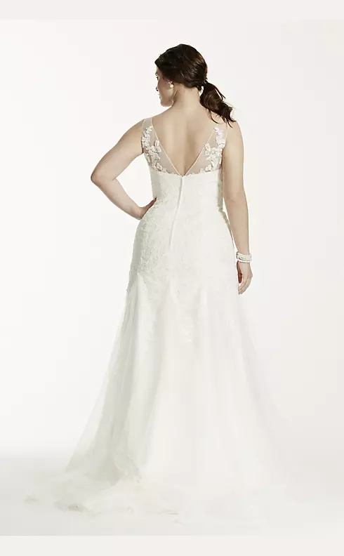 As-Is Plus Size Wedding Dress with Deep V Back  Image 2