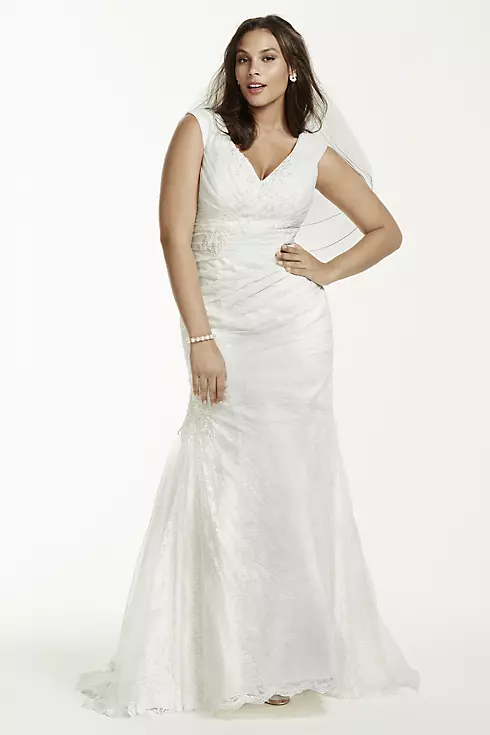 As-Is Off The Shoulder Plus Size Wedding Dress Image 1