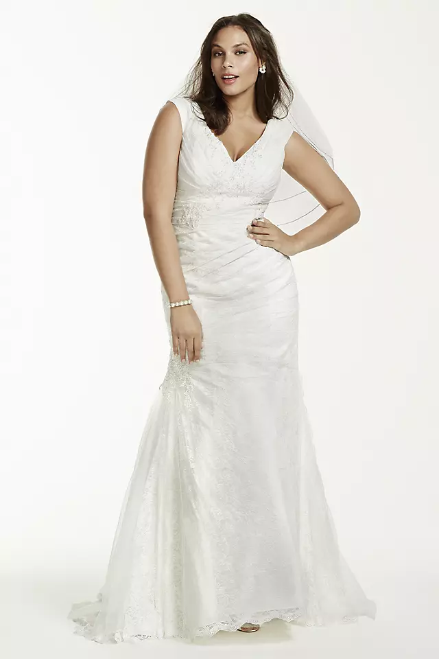 As-Is Off The Shoulder Plus Size Wedding Dress Image