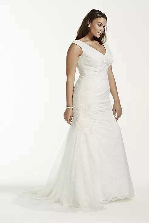 As-Is Off The Shoulder Plus Size Wedding Dress Image 3