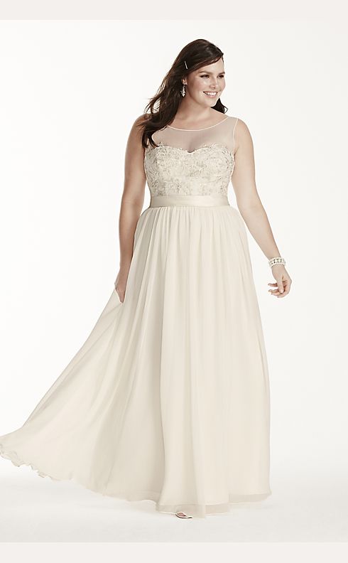 As-Is Plus Size Wedding Dress with Applique | David's Bridal