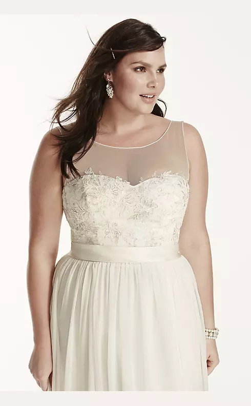 As-Is Tank Plus Size Wedding Dress with Applique Image 3