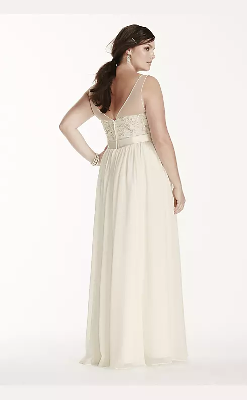 As-Is Tank Plus Size Wedding Dress with Applique Image 2