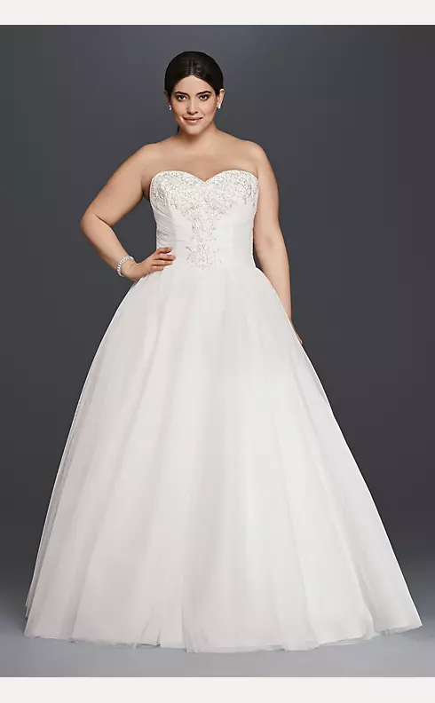 Strapless Sweetheart Tulle Ball Gown Wedding Dress Image 1