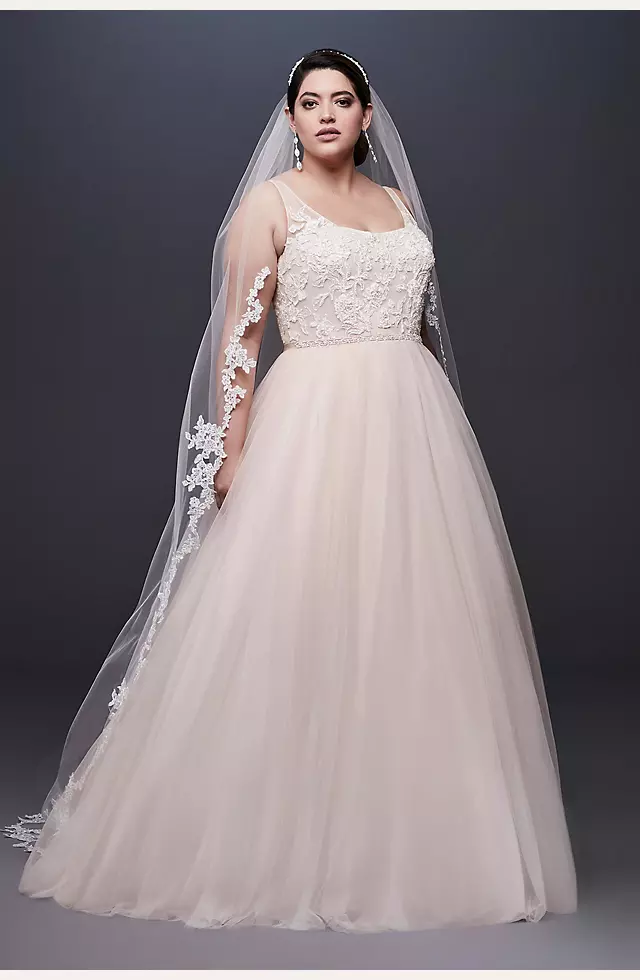 As-Is Lace and Tulle Plus Size Wedding Dress Image