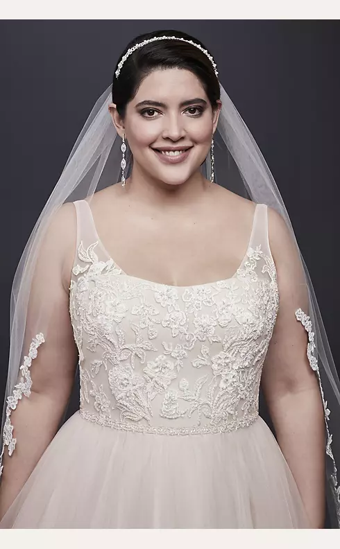 As-Is Lace and Tulle Plus Size Wedding Dress Image 3