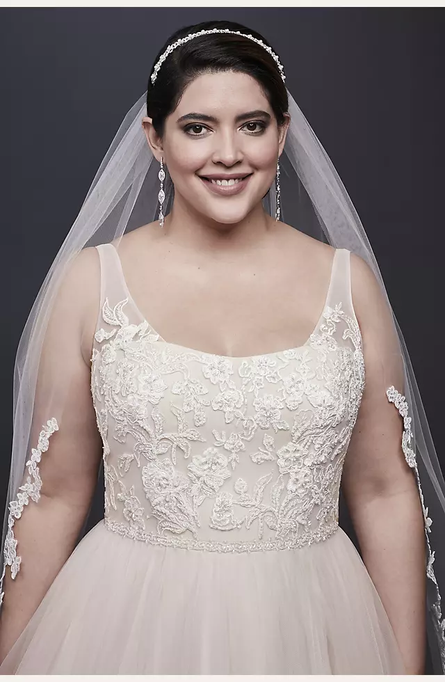 As-Is Lace and Tulle Plus Size Wedding Dress Image 3