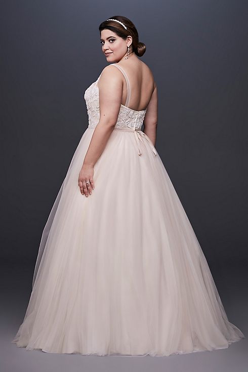 As-Is Lace and Tulle Plus Size Wedding Dress Image 2