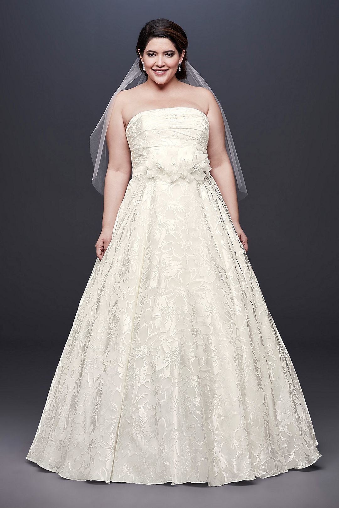 As-Is Printed A-line Plus Size Wedding Dress Image 4